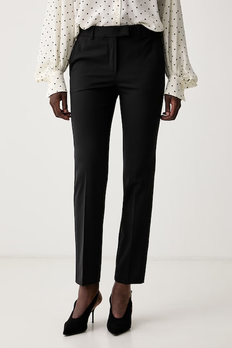 Marella slim fit hlače za žene s vunom MLLWHISKY crne visoki struk 2623136161200