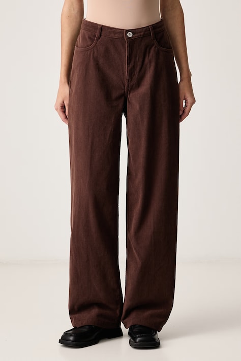 HUGO Blue Штани жіночі вельветові Hidami-1-W_B коричневі high waist 50569803