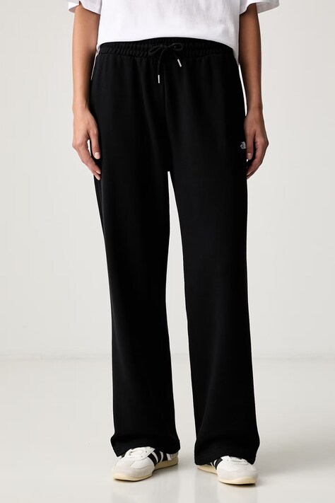 The North Face spodnie dresowe damskie z bawełną Essential czarne high waist NF0A8FDSJK31