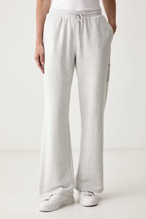 Tommy Hilfiger Παντελόνι lounge γυναικείο βαμβακερό γκρί UW0UW06620