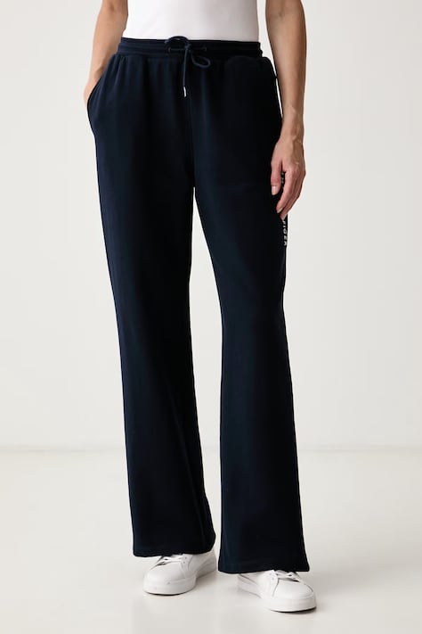 Tommy Hilfiger Spodnie lounge damskie bawełniane granatowe UW0UW06620