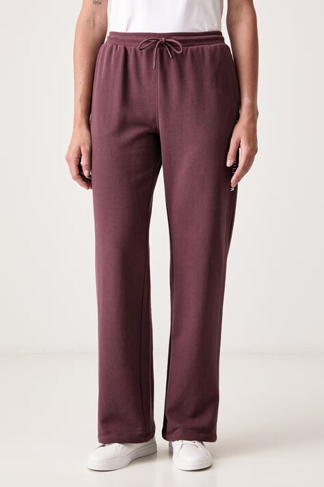Tommy Hilfiger Spodnie lounge damskie bawełniane bordowe UW0UW06620