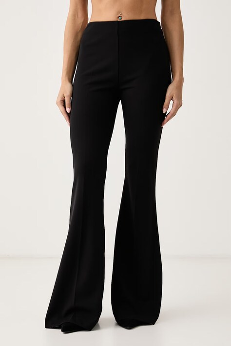 Aniye By Spodnie flare damskie Sienna czarne high waist 181016