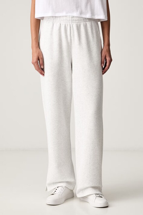 Under Armour spodnie dresowe damskie z bawełną Rival szare high waist 6013552