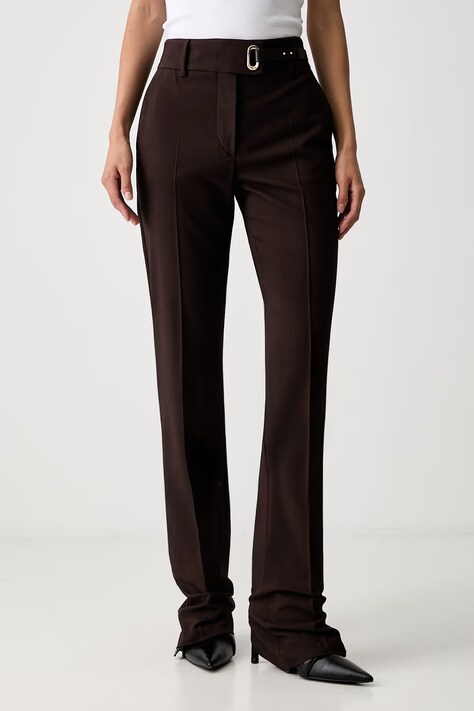 Sportmax Rum z wiskozą damskie brązowe high waist 2622136061600