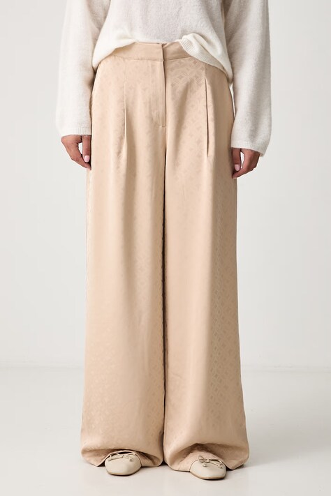Scotch & Soda spodnie damskie beżowe high waist ULH01488F