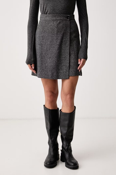 Weekend Max Mara Spódnicospodnie damskie z wiskozą WKDVETTA szare 2625786052600