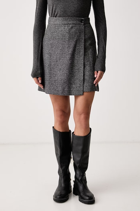 Weekend Max Mara Spódnicospodnie damskie z wiskozą WKDVETTA szare 2625786052600