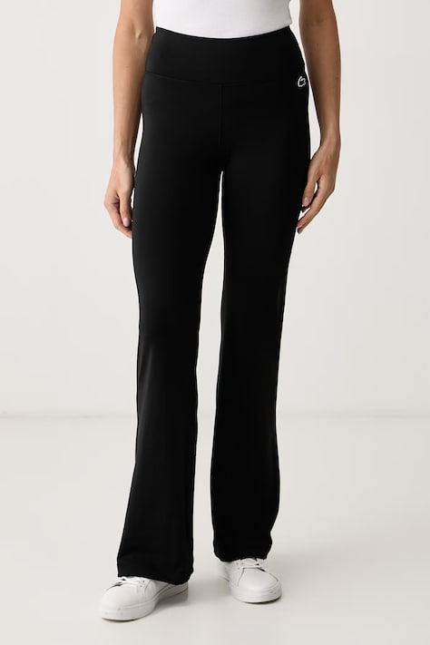 Lacoste Legginsy damskie czarne regular waist OF6649