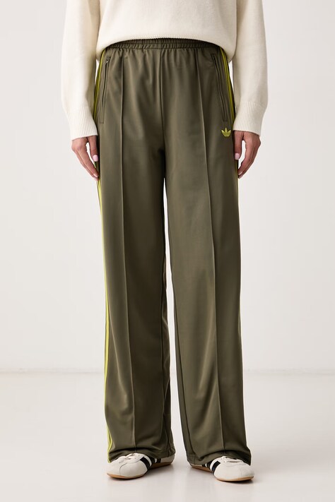 adidas Originals Spodnie dresowe damskie Firebird zielone high waist KS4664