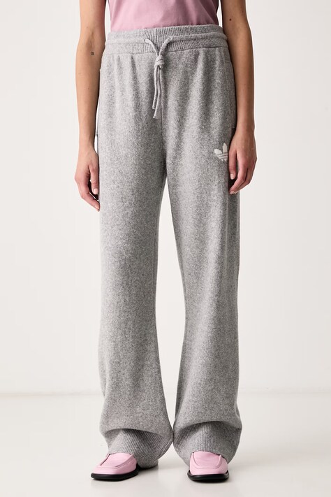 adidas Originals Spodnie dresowe damskie Essentials Knit szare regular waist IA4439