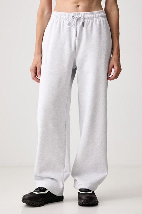 On Club Collective spodnie dresowe z bawełną damskie szare high waist 1WG11171756