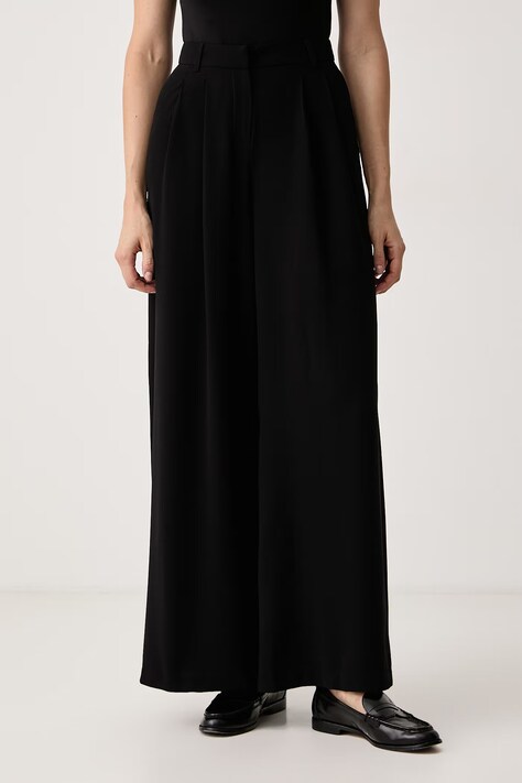 Morgan Spodnie damskie czarne high waist POMO.F
