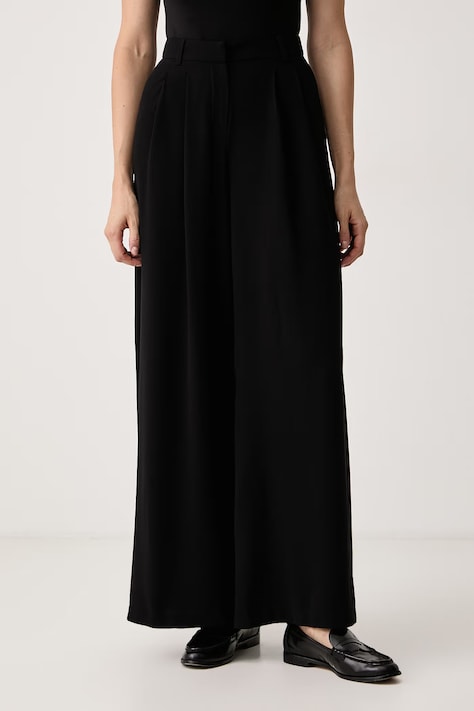 Morgan Spodnie damskie czarne high waist POMO.F