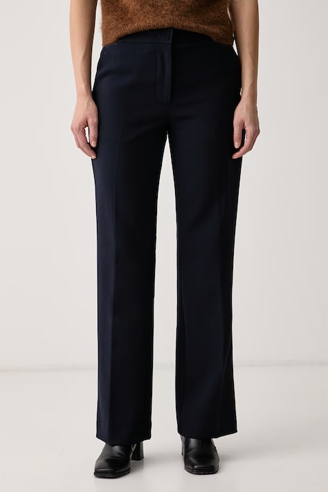Tommy Hilfiger Spodnie straight damskie granatowe high waist WW0WW52204