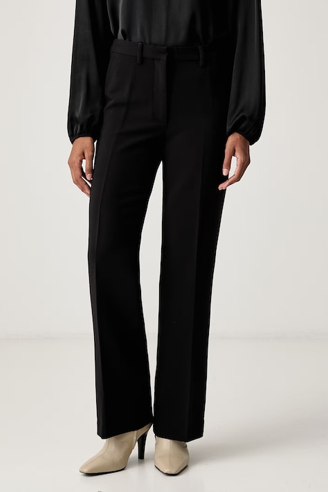 Bardot Spodnie straight damskie MILENA czarne high waist 60444PB