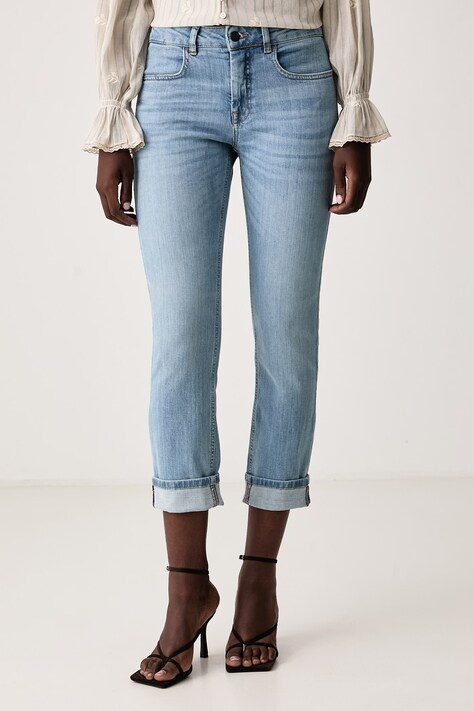 Sisley Jeansy regular damskie niebieskie 4W44PE00B