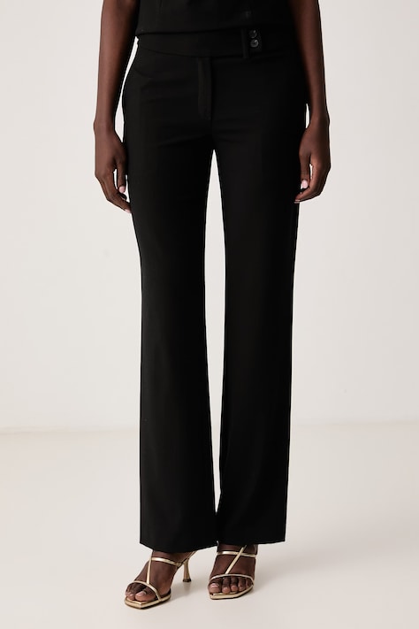 Sisley Spodnie damskie czarne regular waist 4T1ZLF09T