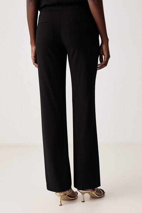 Sisley Spodnie damskie czarne regular waist 4T1ZLF09T