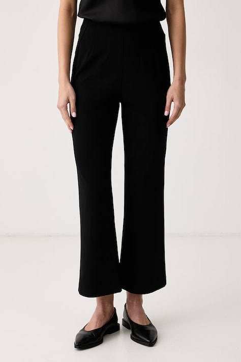 United Colors of Benetton Nohavice dámske s viskózou čierne high waist 47CKDF0CO