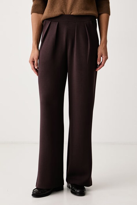 United Colors of Benetton Pantaloni palazzo da donna marrone high waist 3QAFDF01M
