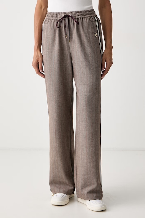 Liu Jo spodnie damskie brązowe high waist TF6148 T692A