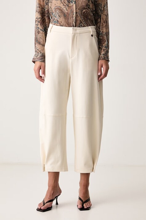 Liu Jo Spodnie damskie z wiskozą beżowe high waist WF6086 J9189