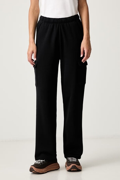 Columbia spodnie cargo damskie z bawełną Aldermore czarne high waist 2135281