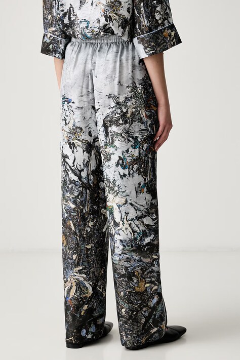MUNTHE штани жіночі шовкові VARUM — AW26-SPDZF1, сірий — фото 3