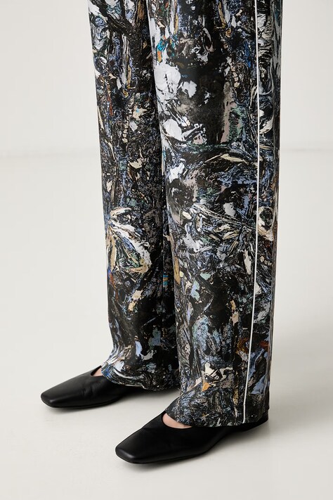 MUNTHE штани жіночі шовкові VARUM — AW26-SPDZF1, сірий — фото 5