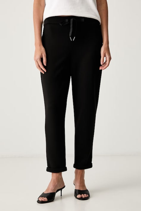 Joseph Ribkoff spodnie dresowe damskie z wiskozą czarne high waist 261606F26