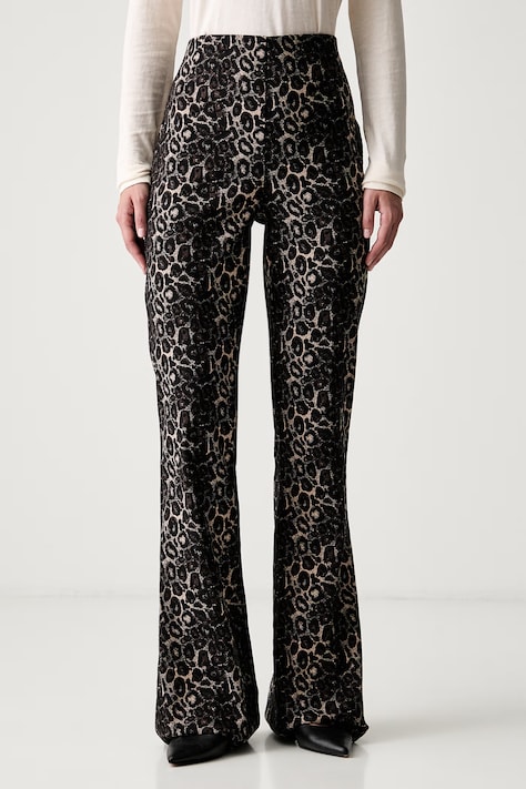 Joseph Ribkoff legginsy damskie z bawełną brązowe high waist 263085