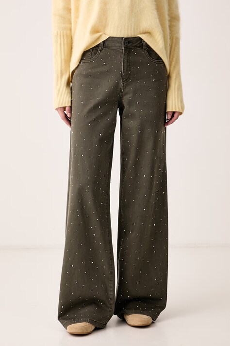 Joseph Ribkoff Jeansy wide leg damskie zielone 262940F26
