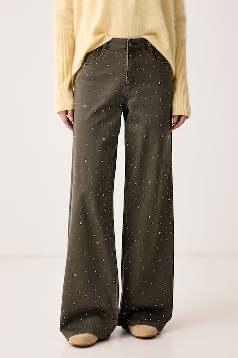 Joseph Ribkoff Jeansy wide leg damskie zielone 262940F26