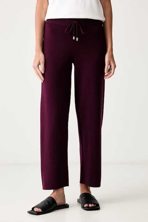 Joseph Ribkoff spodnie damskie z wiskozą fioletowe high waist 263934