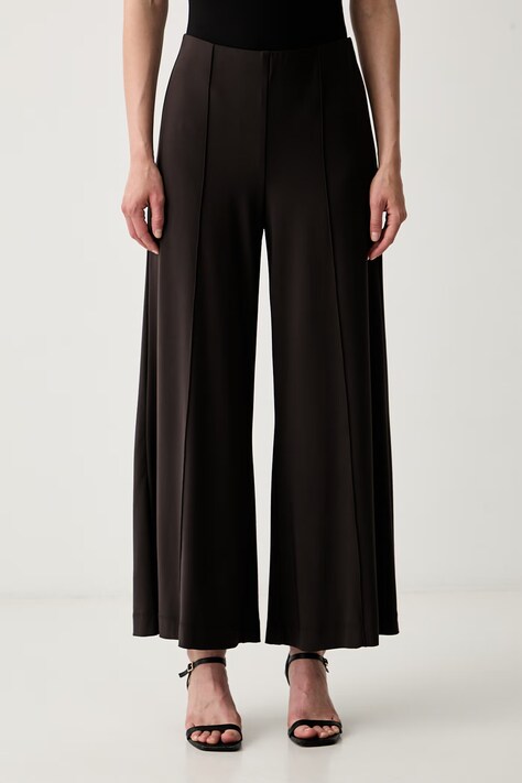 Joseph Ribkoff spodnie palazzo damskie brązowe high waist 251017F26