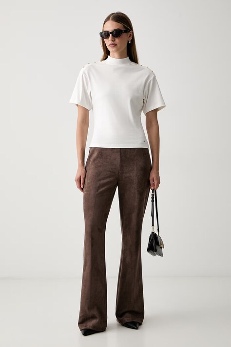 Joseph Ribkoff штани-кльош жіночі коричневі high waist 263160