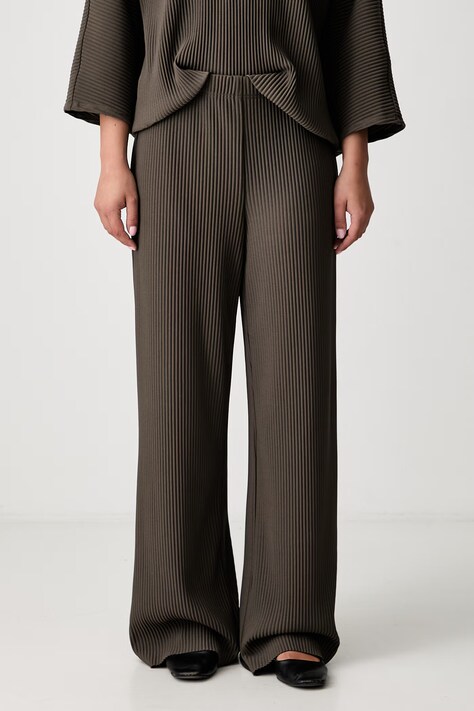 Joseph Ribkoff spodnie wide leg damskie zielone high waist 254006F26