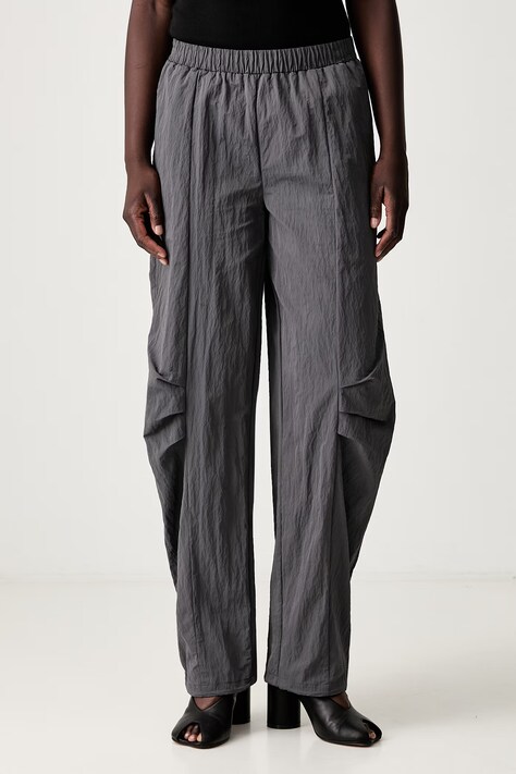 Rotate CRISPY TRACK pantaloni pentru femei gri high waist 1162011205