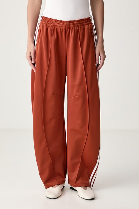 adidas Originals Pantaloni de trening pentru femei Firebird Barrel portocalii regular waist LF1062
