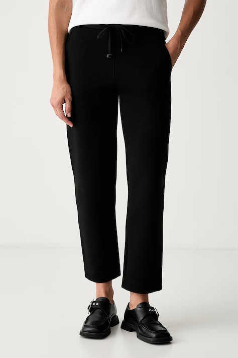 MM by Max Mara spodnie dresowe damskie z bawełną MMLZINNIA czarne high waist 2626786107600