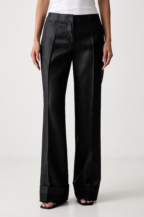 Our Legacy spodnie z lyocellu damskie czarne regular waist W4264HLB