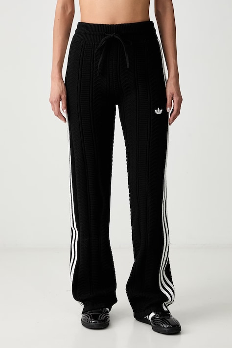 adidas Originals παντελόνι επίσημο γυναικείο μαύρο ψηλή KR9626
