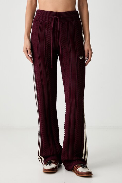 adidas Originals spodnie dresowe damskie bordowe high waist KR8943