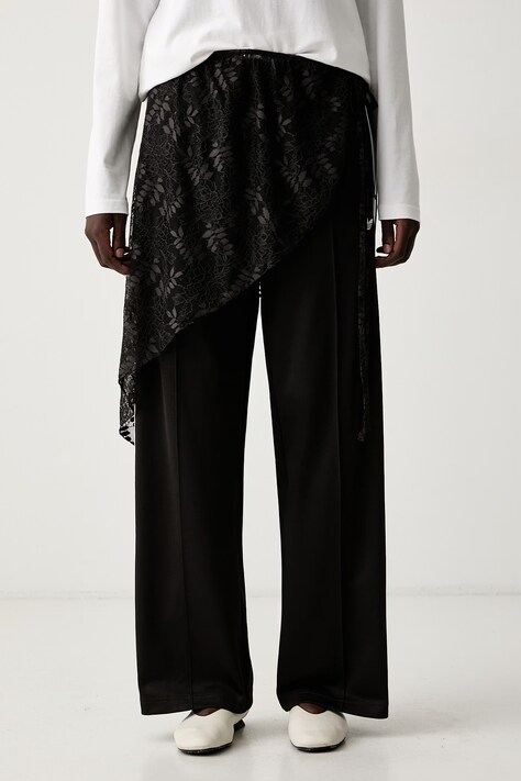 adidas Originals спортивные штаны для женщин с хлопком Lace Injection коричневые high waist LG4275