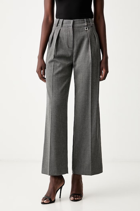 Patrizia Pepe spodnie garniturowe damskie szare high waist 8P0474 C0238