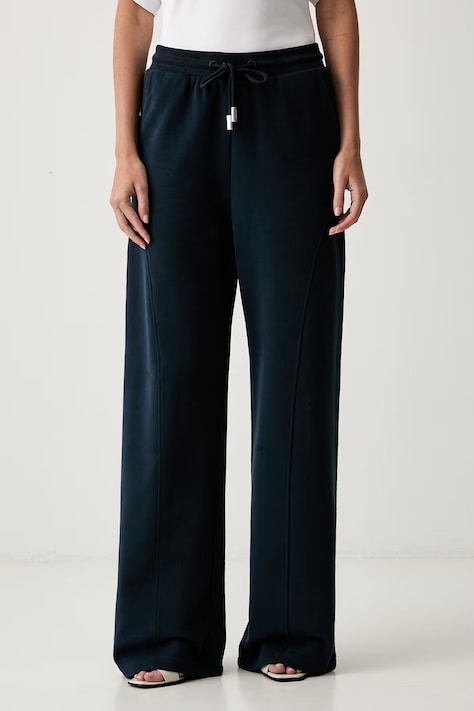Patrizia Pepe spodnie dresowe damskie bawełniane granatowe high waist 8P0064 J079