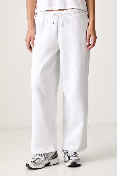 Puma spodnie dresowe damskie z bawełną CLASS szare high waist 694012