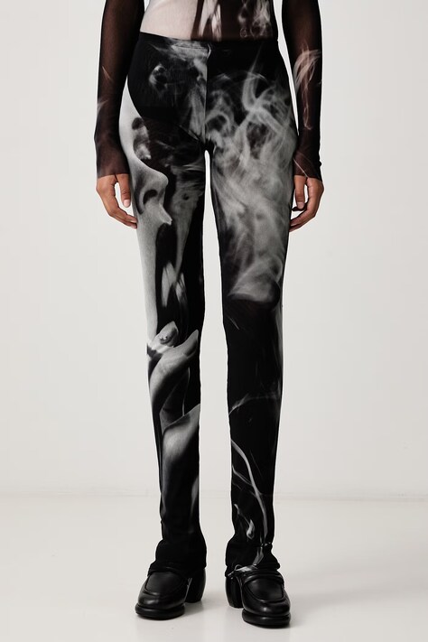 Jean Paul GAULTIER Smoking Women spodnie damskie czarne regular waist 26/04-W-TR169-M031P