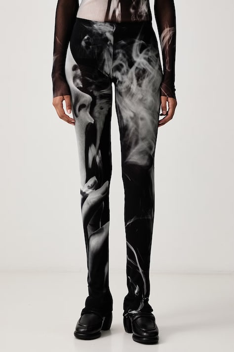 Jean Paul GAULTIER Smoking Women spodnie damskie czarne regular waist 26/04-W-TR169-M031P